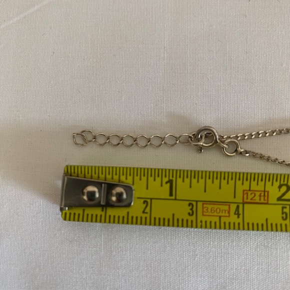 Sterling Silver and Cognac Amber Cabochons Bib Lavaliere Necklace - Picture 8 of 9